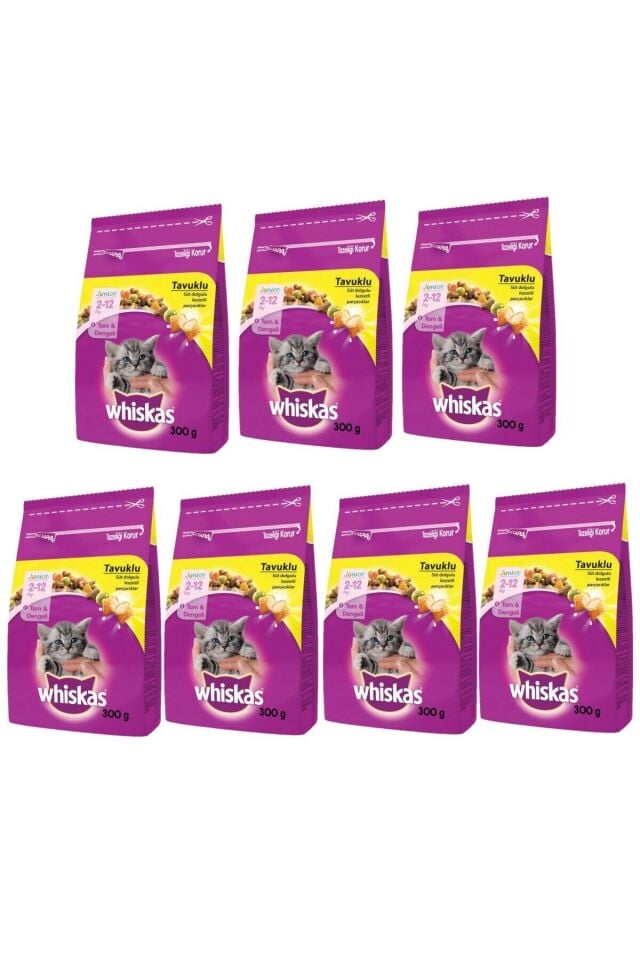 Whiskas Tavuklu Yavru Kuru Kedi Maması 7x300 gr