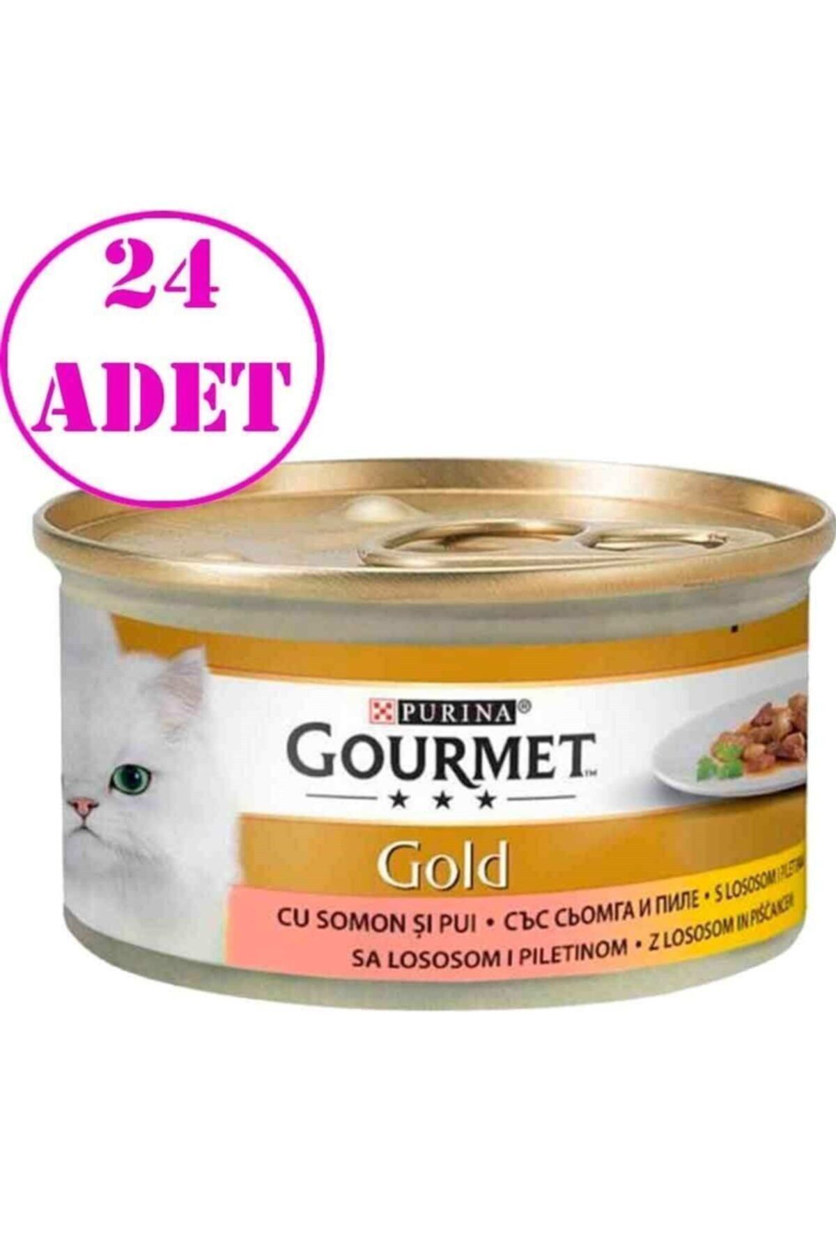 Gourmet Gold Somonlu Ve Tavuklu Kedi Konservesi 85 gr X 24
