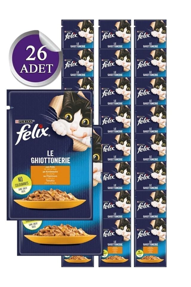 Felix Tavuklu Yetişkin Yaş Kedi Maması 85 Gr X 26 Adet (yeni Paket)