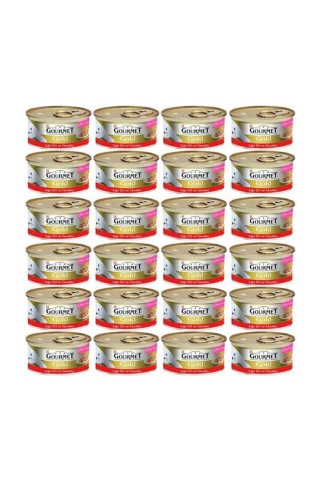 Gourmet Gold Sığır Etli Ve Tavuklu Konserve Yetişkin Kedi Maması 24 X 85 G