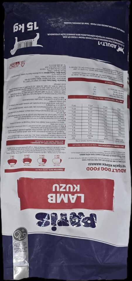 Patis Kuzu(LAMB) Etli Yetişkin Köpek Maması 15kg