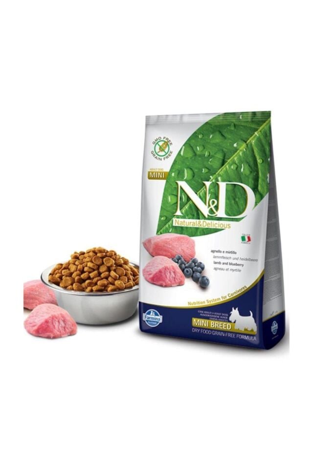 N&D Prime Tahılsız Kuzulu Yaban Mersinli Küçük Irk Yetişkin Köpek Maması 7 Kg