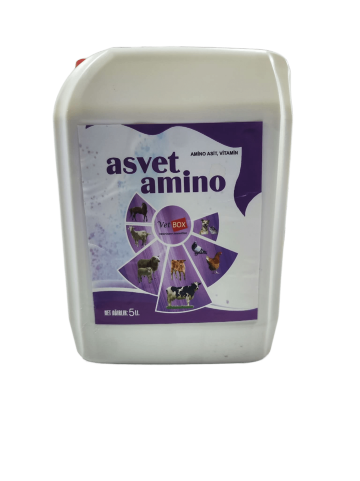 Asvit Amino 1lt Zengin İçerikli Hayvan Destek Minerali (Amino asit,Vitamin)-(Ufakbaş-Büyükbaş-kuş grubu)