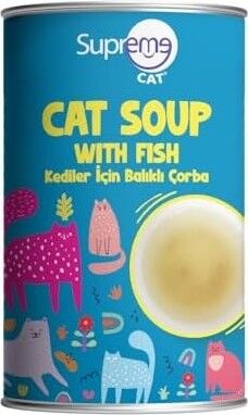 Supreme Cat Kedi Çorbası Balıklı, Iştah Açıcı Sıvı Kedi Maması 135 ml x 12