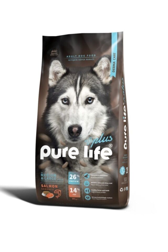 Pure Lıfe Plus Hassas Ciltler Için Somonlu Köpek Maması 15kg