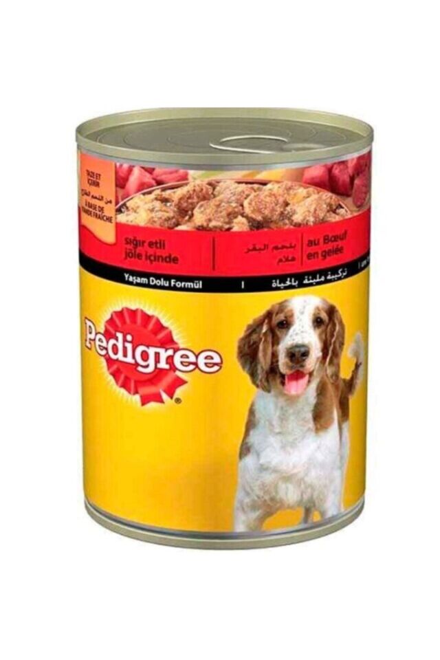 Pedigree Sığır Etli Biftekli Yetişkin Konserve Yaş Köpek Maması 400 gr x 12 Adet