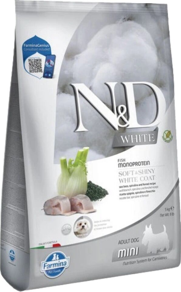 White Dog Levrek & Spırulına 5 kg Beyaz Mini Irkyetişkin 5 kg Köpek Maması