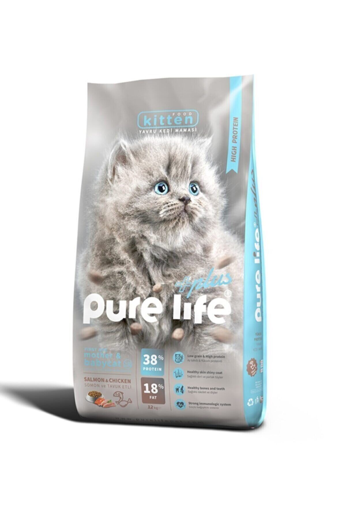 PureLife Pure Life Somon Ve Tavuk Etli Yavru Kedi Maması 12kg