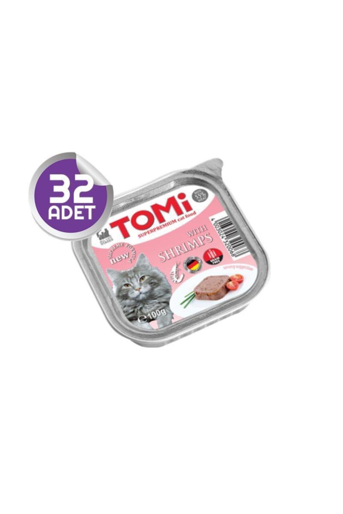 Tomi Karidesli Pate Kedi Yaş Maması 100gr X32