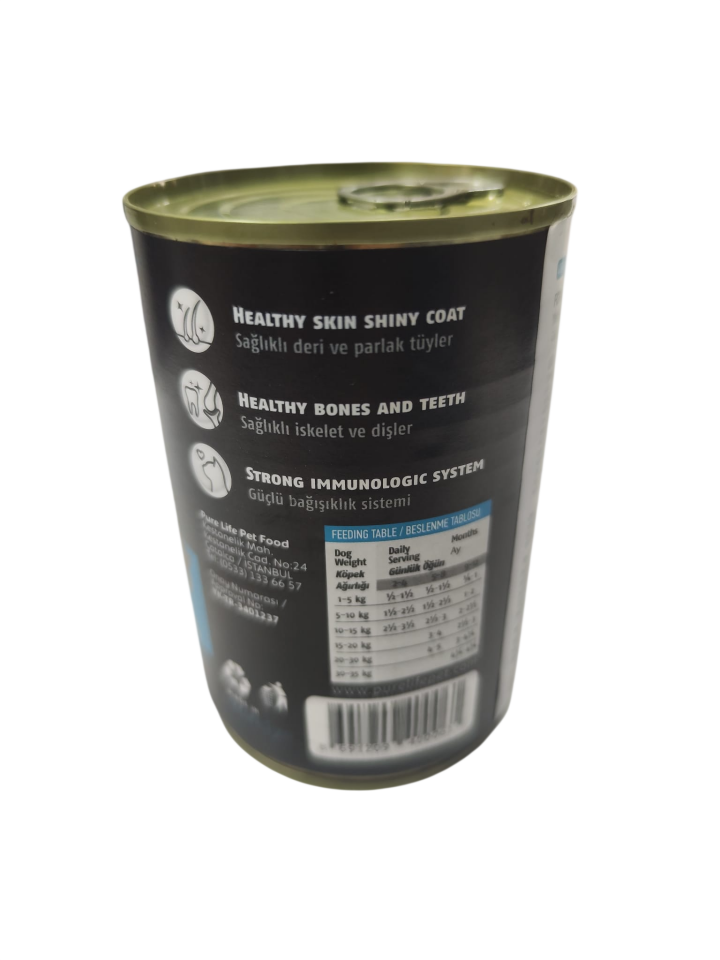 PureLife Somonlu Yetişkin Köpek Konserve Mama 400 gr - 12 Adet