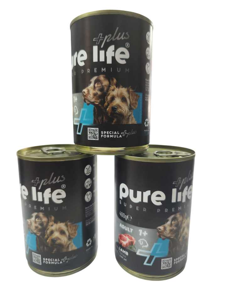 PureLife Somonlu Yetişkin Köpek Konserve Mama 400 gr - 12 Adet