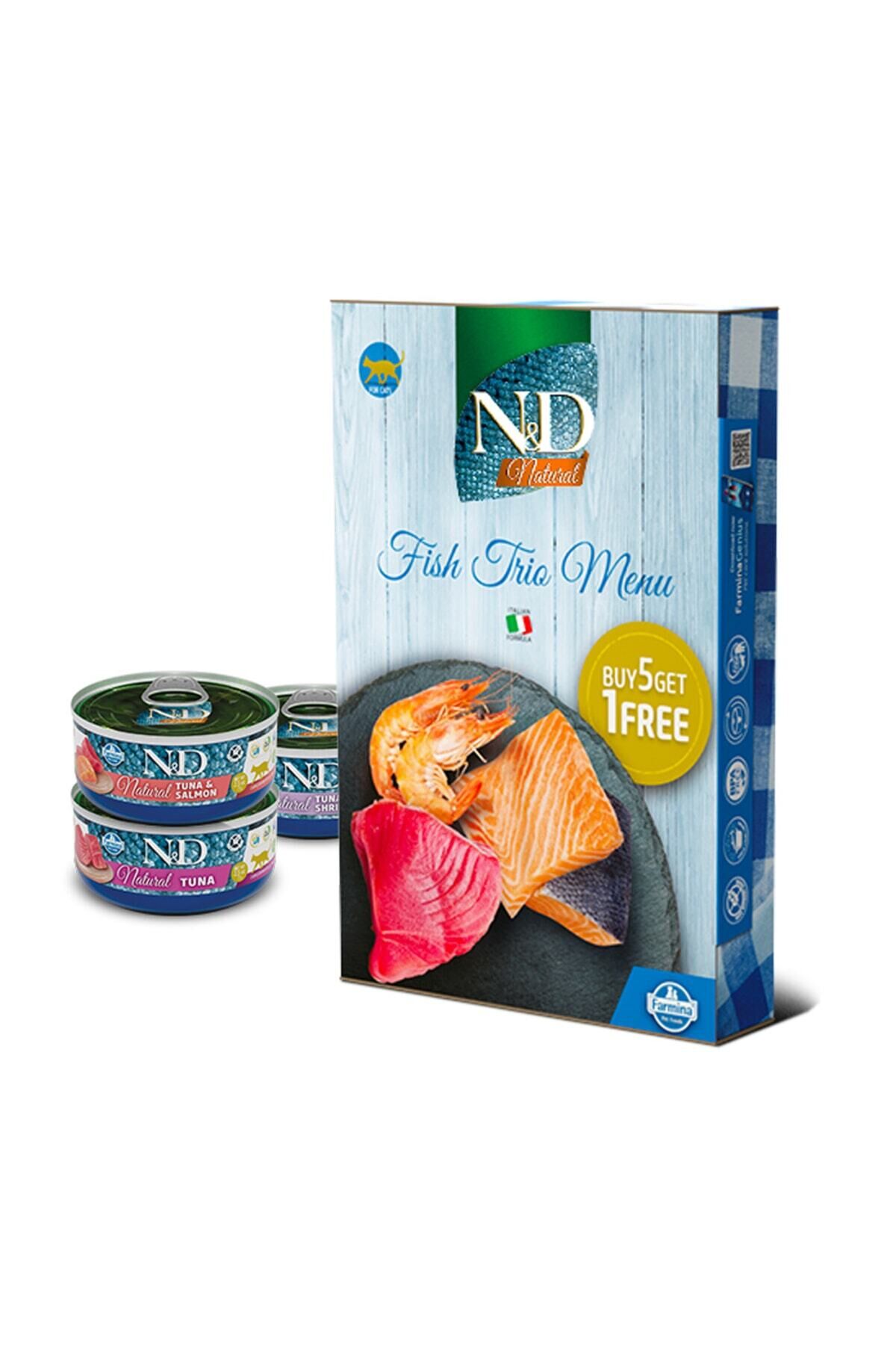 N&D Nd Balıklı Trio Menü Kedi Konserve Maması 6x70gr