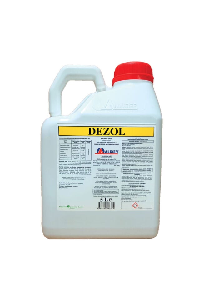 Dezol %20 5 litrelik temizlik ve bakım ürünü, güçlü ve verimli kullanım sağlar