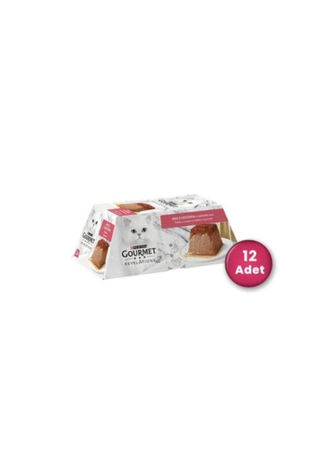 Revelations Somon Balıklı Etli Ezme Konserve Kedi Maması 2 X 57 gr 12'li Paket