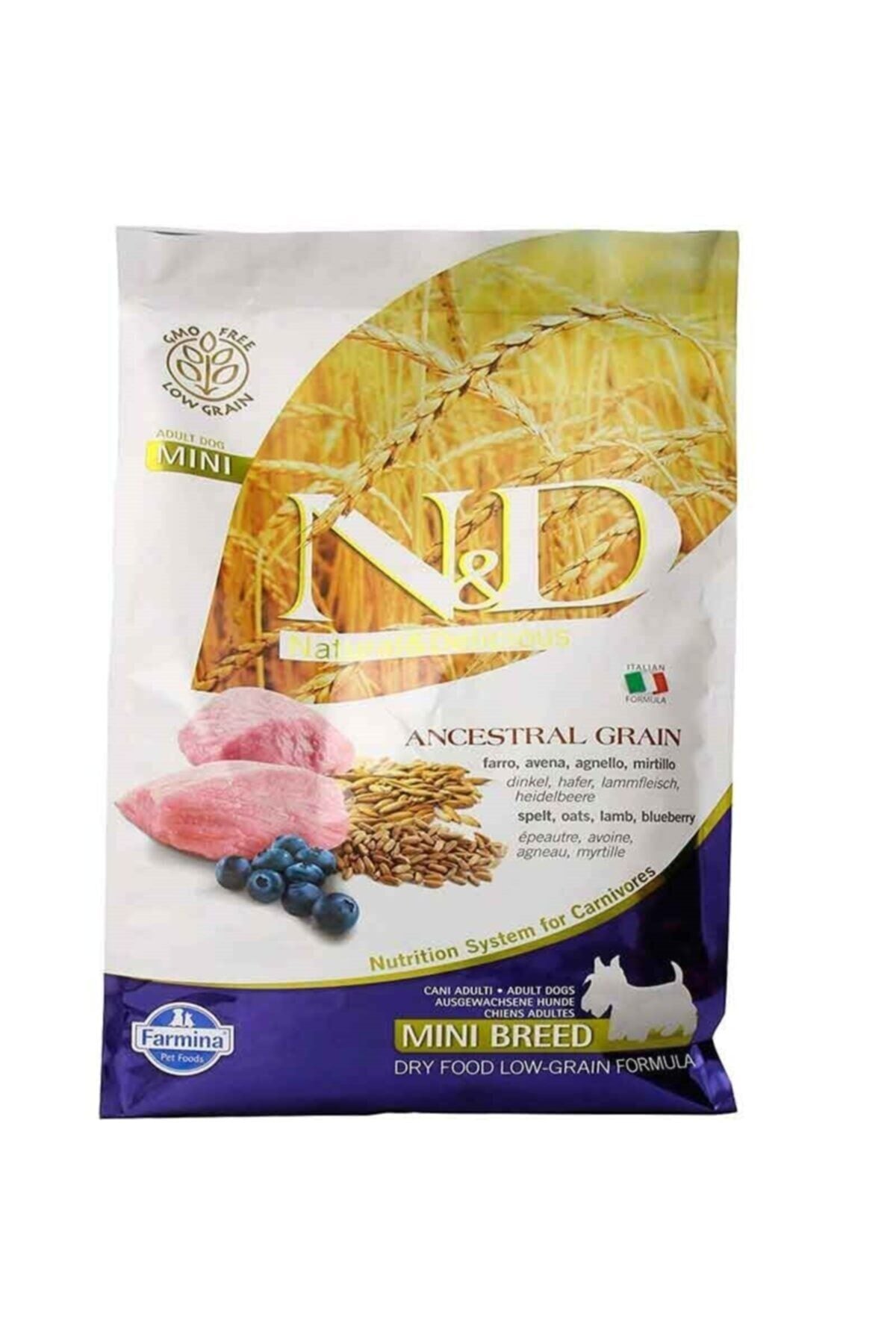 N&D ANCESTRAL GRAIN  KUZU & YABAN MERSİNİ YETİŞKİN MİNİ 2,5 kg