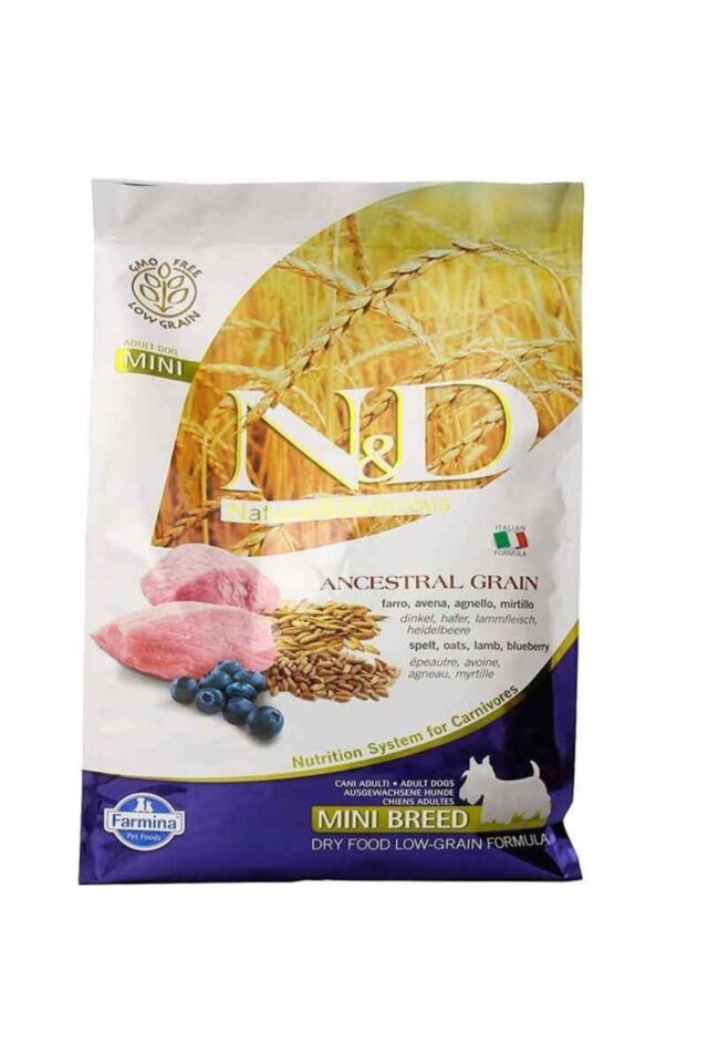 N&D ANCESTRAL GRAIN  KUZU & YABAN MERSİNİ YETİŞKİN MİNİ 2,5 kg