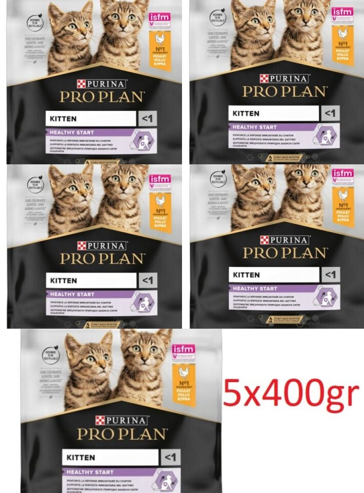 Proplan Junior Tavuklu Yavru Kedi Maması 5X400 Gr
