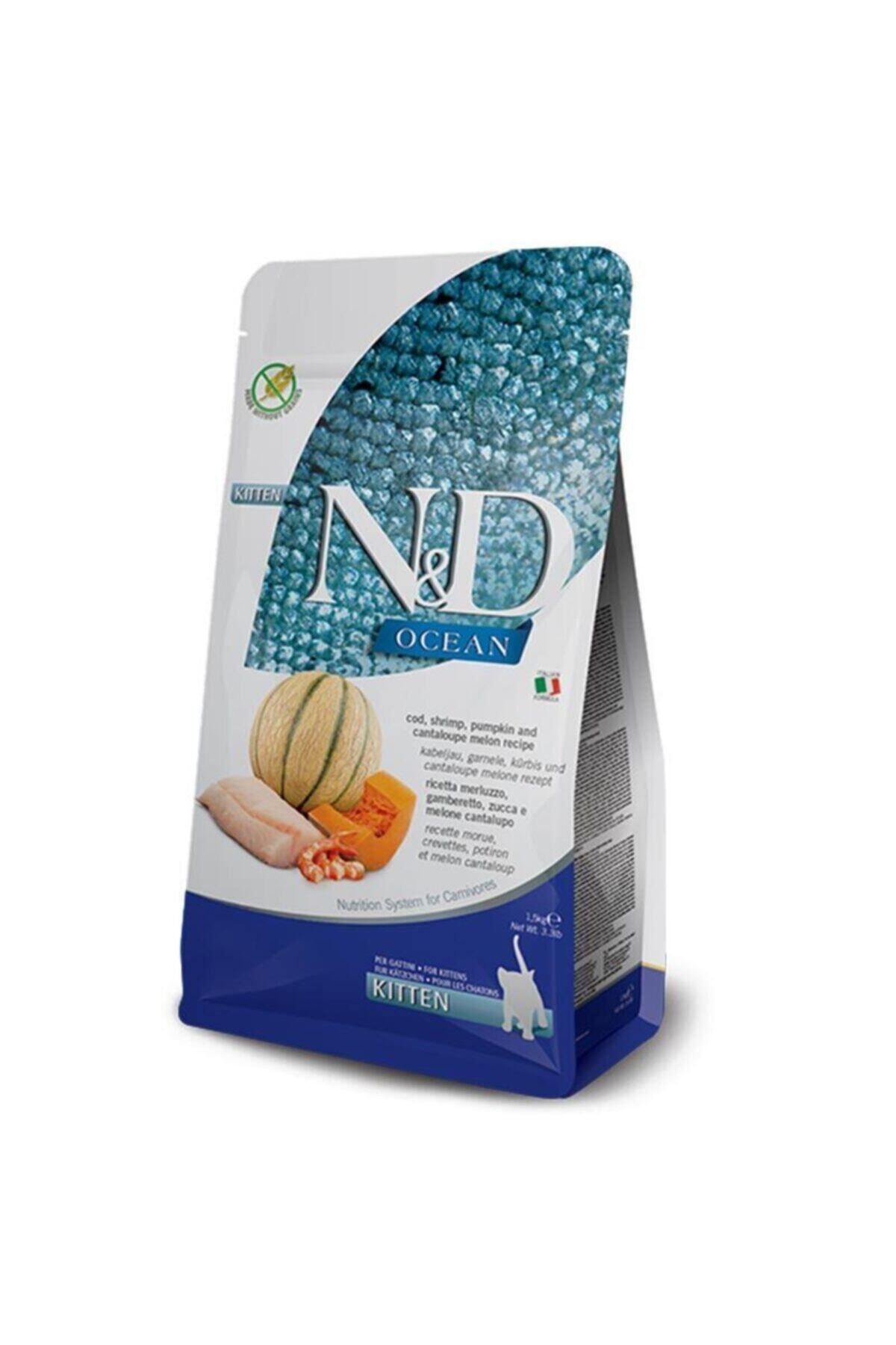 N&D Ocean Morina Balığı, Karides, Balkabağı & Kavun Kitten Kedi Maması, 5 Kg