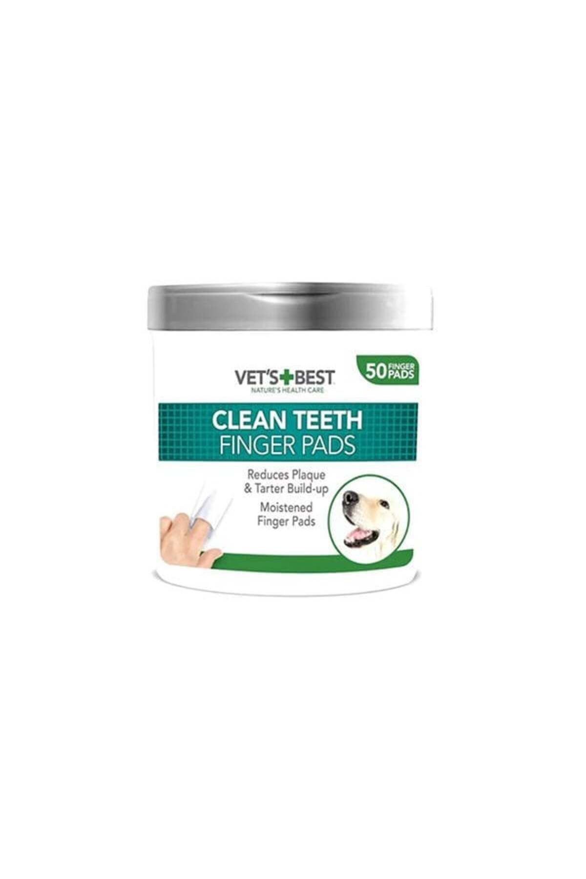 Vet's Best Plak ve Tartar Oluşumunu Engelleyen Köpek Diş Temizleme Parmak Pedi 50 Adet