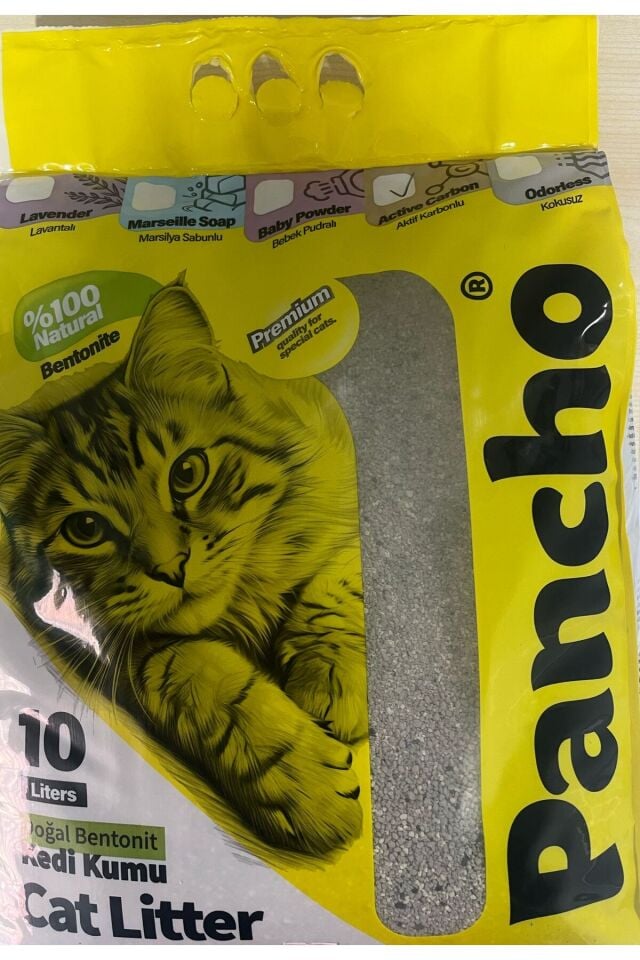 PANCHO AKTİF KARBON KEDİ KUMU 10 LT