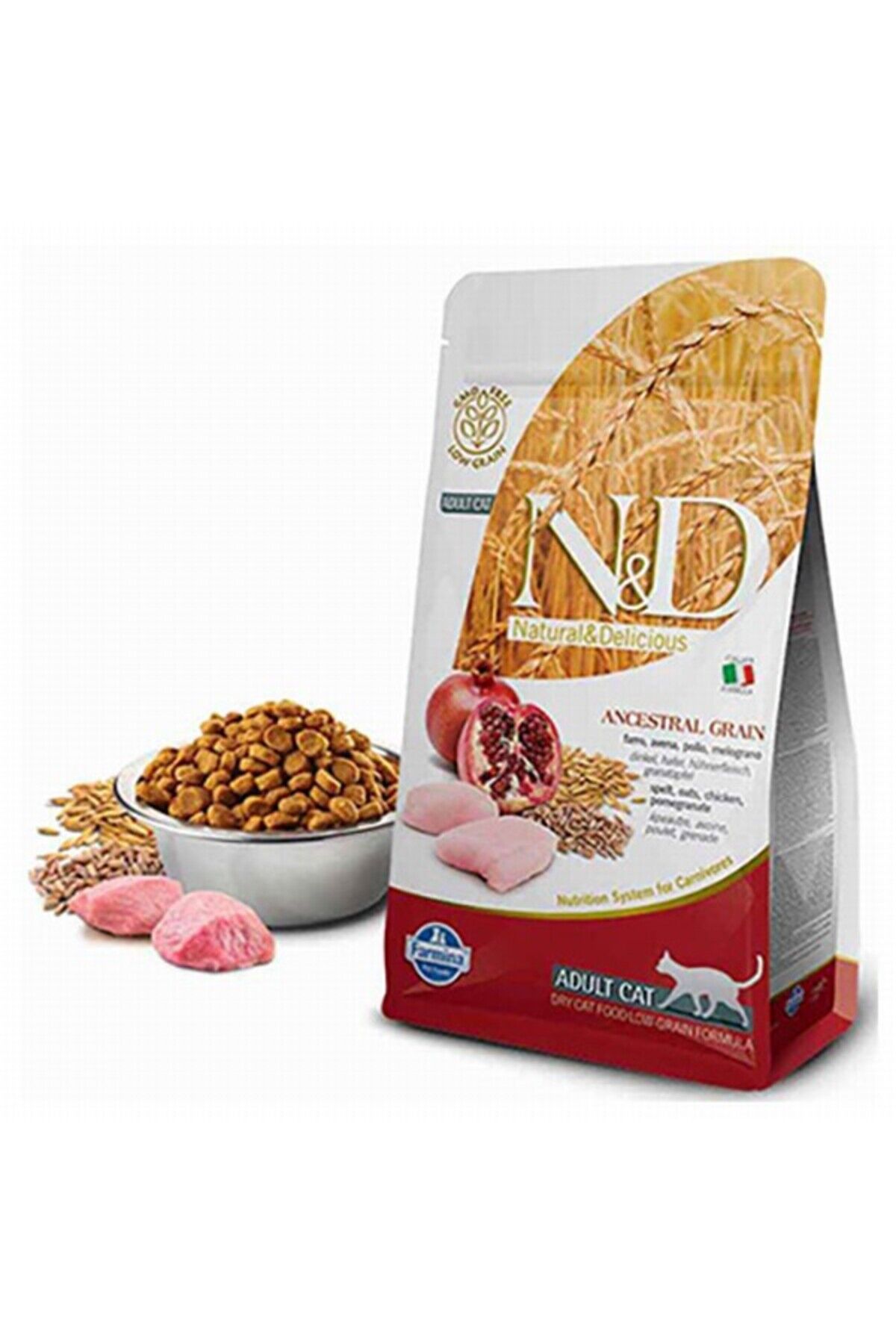 N&D Düşük Tahıllı Tavuklu Narlı Yetişkin Kedi Maması 1,5 Kg