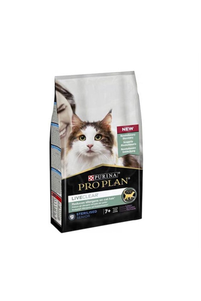 Proplan Pro Plan Liveclear +7 Hindili Alerjen Azaltan Kısırlaştırılmış Yaşlı Kedi Maması 1,4 Kg
