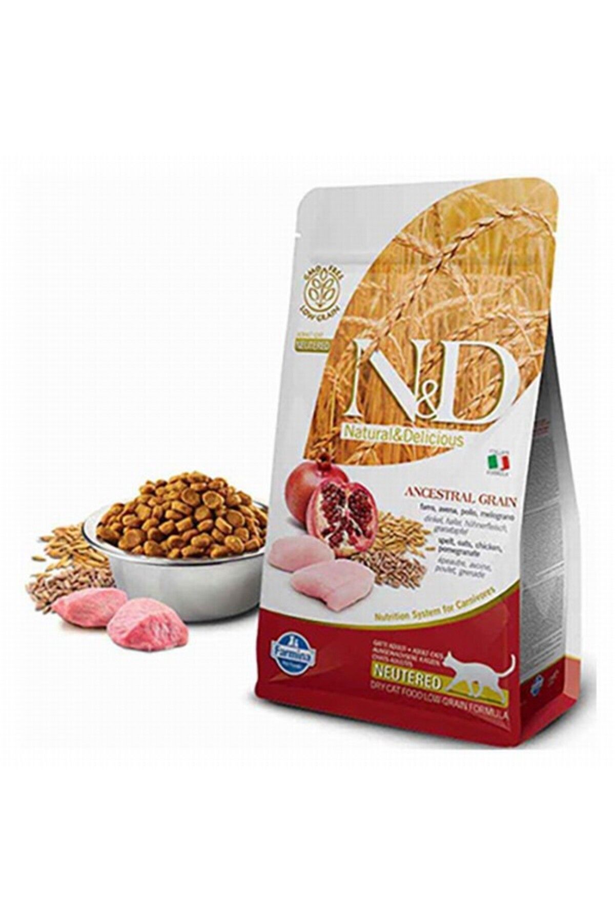 N&D Ancestral Grain Tavuk Kısırlaştırılmış Yetişkin Kedi Maması, 5 Kg