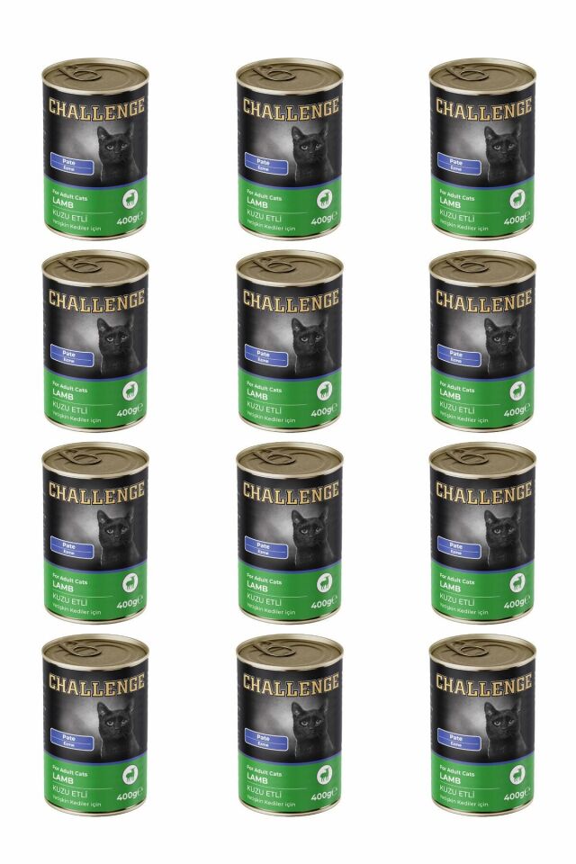Challenge Pate Kuzu Etli Yetişkin Kedi Konservesi 400 gr x 12 Adet
