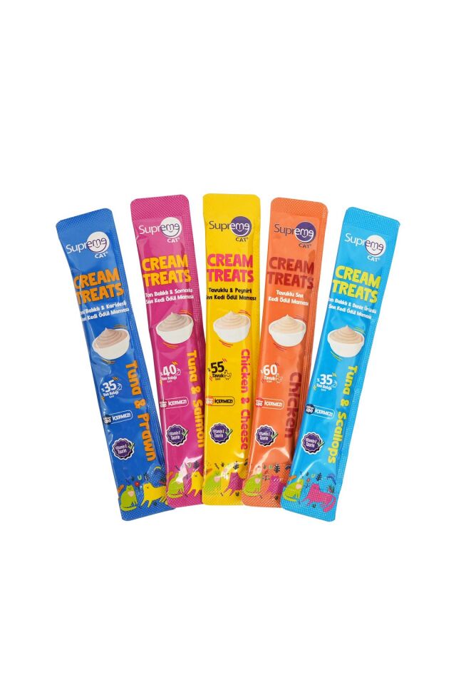 Supreme Sıvı Kedi Ödül Maması Karma 5 Paket Toplam 20x14 Gr