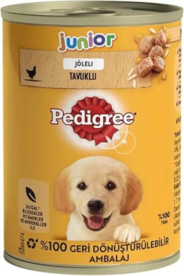 Pedigree tavuklu Yavru Köpek Konserve Yaş Mama 400 gr 24 Adet