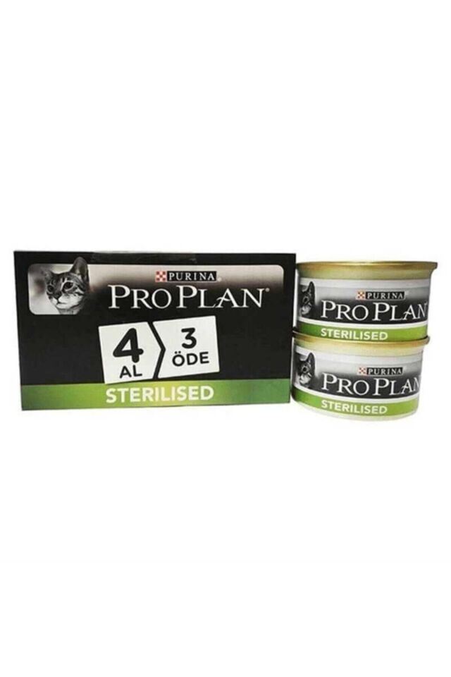 Proplan Sterilised Somonlu Kısırlaştırılmış Kedi Konservesi 85 Gr 4 Al 3 Öde