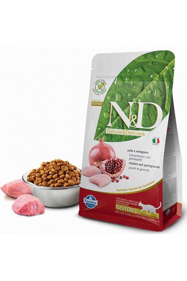 N&D Prime Tahılsız Tavuk & Nar Kısırlaştırılmış Yetişkin Kedi Maması, 5 Kg