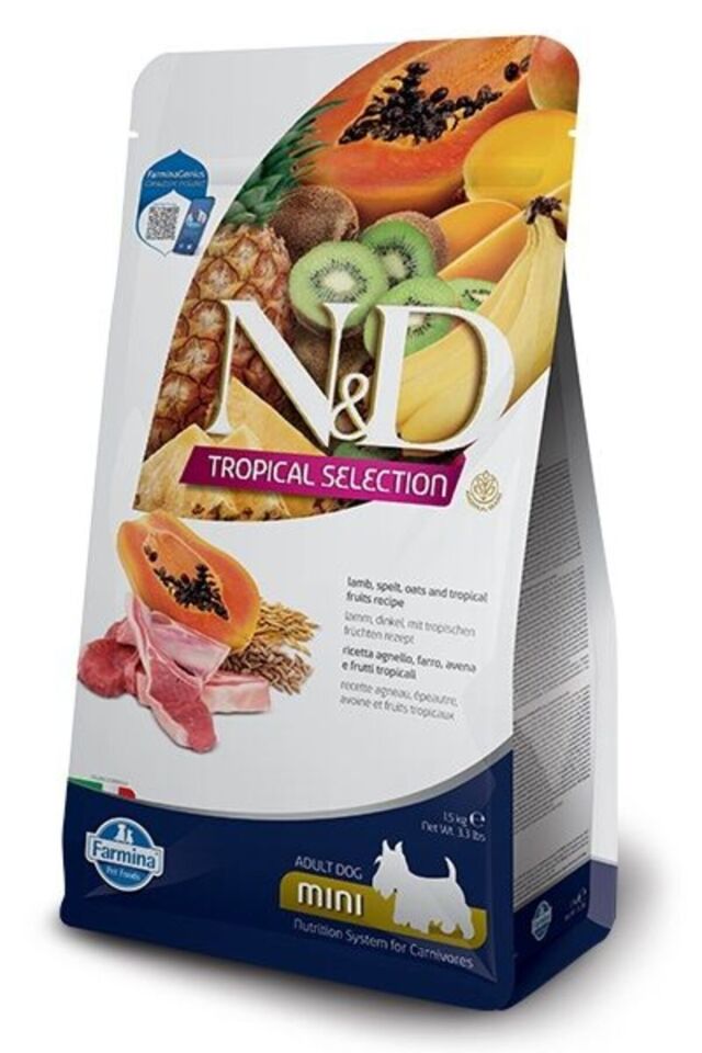 N&D TROPICAL SELECTION Kuzulu Küçük Irk Yetişkin Köpek Maması 1,5 kg