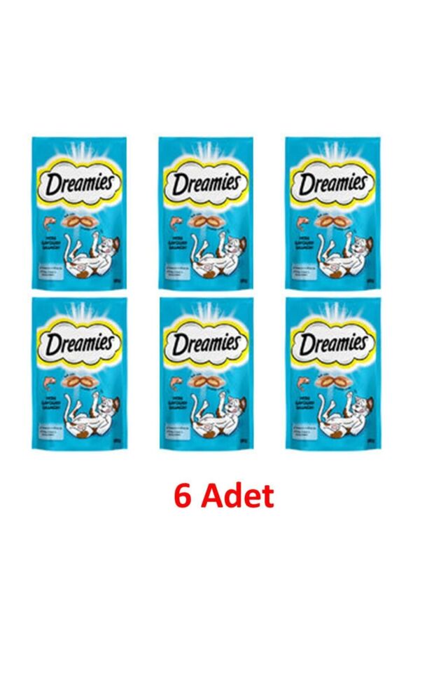 Dreamies Somon Balıklı Kedi Ödülü 6x60 gr