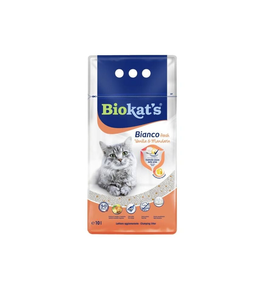 Biokat's Kedi Kumu Bianco Vanilya&Mandalina 10 Lt