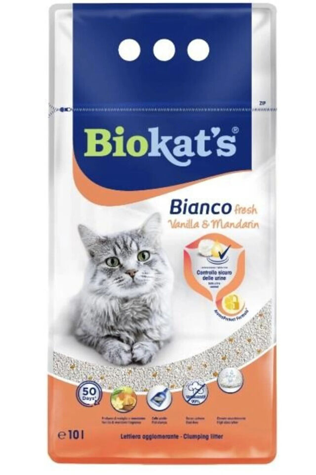 Biokat's Kedi Kumu Bianco Vanilya&Mandalina 10 Lt