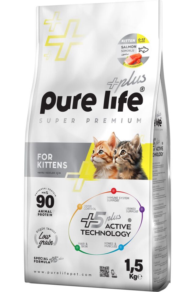 PURELİFE Plus Somonlu Yavru Kedi 1.5kg