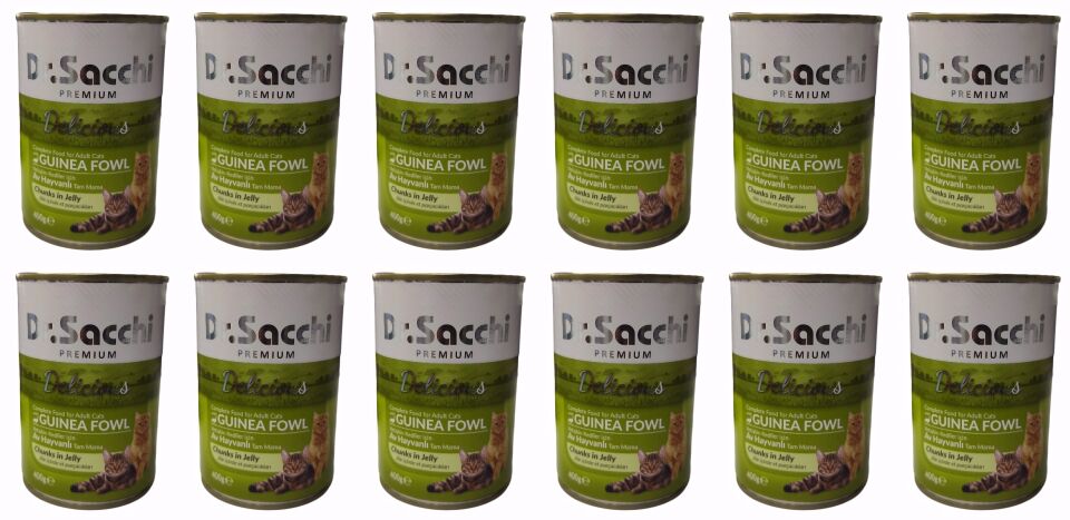 DR. SACCHI AV HAYVANLI YETİŞKİN KEDİ KONSERVESİ 400 GR X 12 ADET