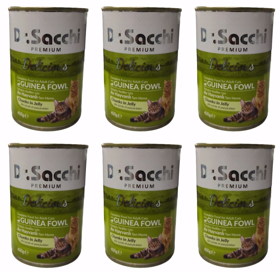 DR. SACCHI AV HAYVANLI YETİŞKİN KEDİ KONSERVESİ 400 GR X 12 ADET