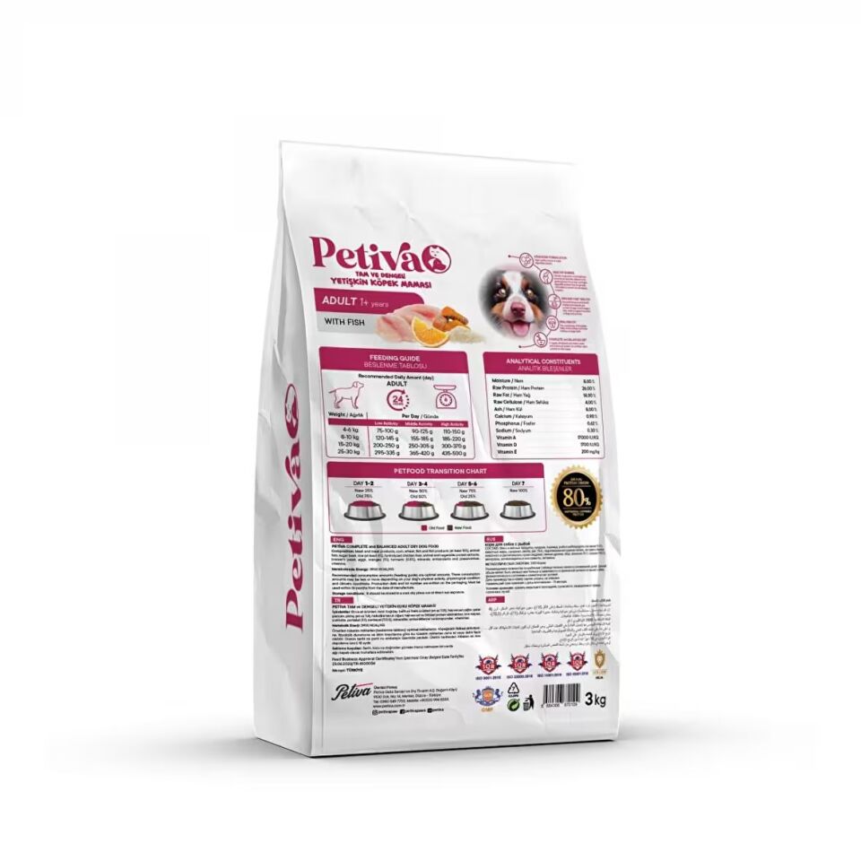 Petiva Yetişkin Köpek Balık Etli 3 Kg